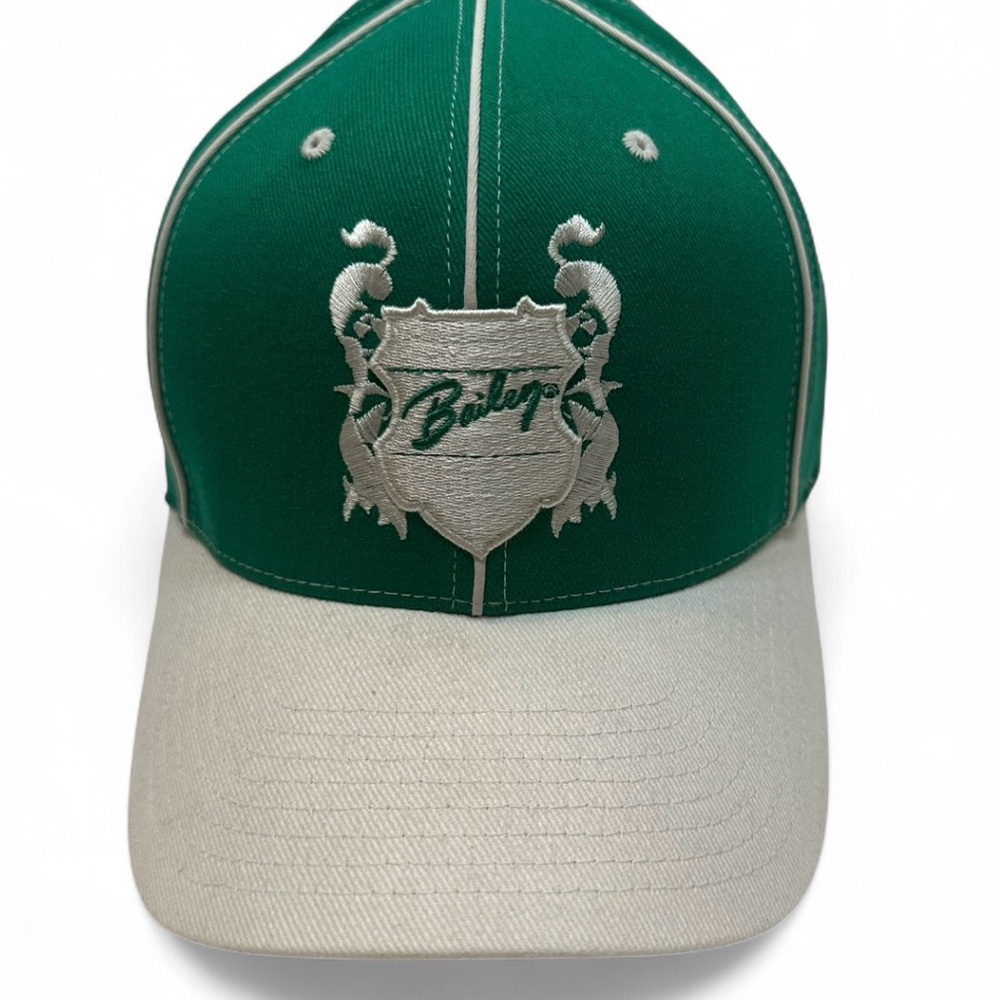 Bailey Western Kelly Green & White Two-Tone Baseball Cap Embroidered Crest L/XL